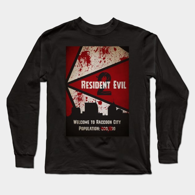 Resident Evil 2 Long Sleeve T-Shirt by RyanBlackDesigns